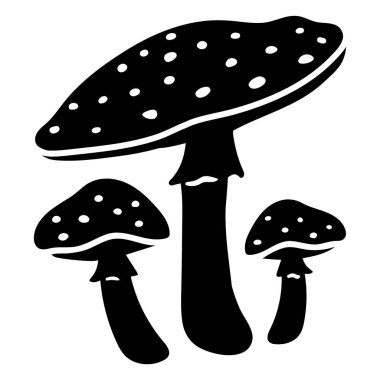 Mantarlar. Web simgesi basit illüstrasyon