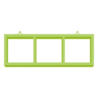 boş yeşil kare çerçeve