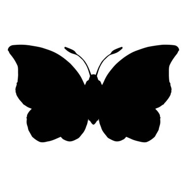 Beyaz arkaplanda kelebek vektör simgesi