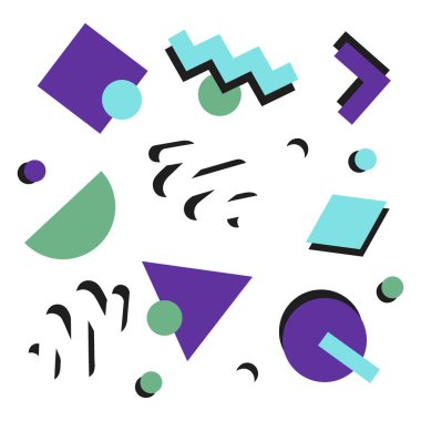 soyut geometrik şekiller, geometrik elementler