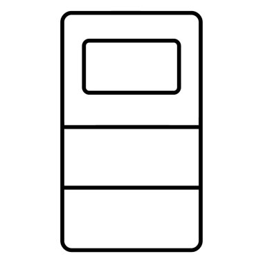 kitap ikonu vektörü. İnce çizgi işareti. İzole edilmiş kontür sembolü gösterimi