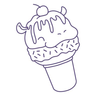 Karalama tarzında dondurma simgesi