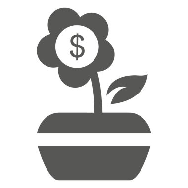 çiçek simgesi, vektör illüstrasyonu.