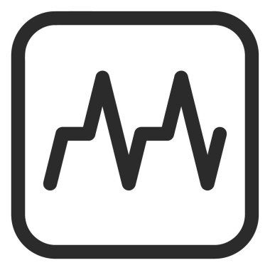 Kalp atışı ikonu. düz dizayn biçimi 10