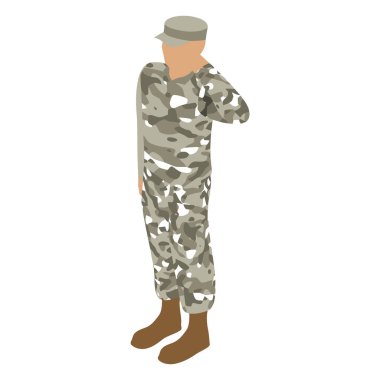 Kamuflaj üniformalı asker.