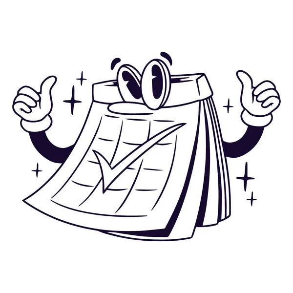 Mutlu gülümseyen bir iş adamının çizgi film görüntüsü.