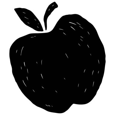 ana hatlarıyla elma meyvesi simgesi