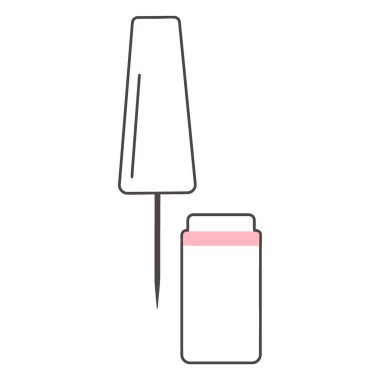 Beyaz arkaplanda pembe fırça simgesi