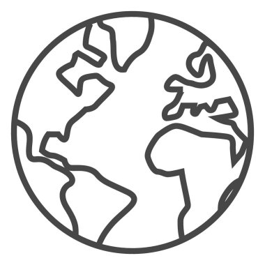 Dünya ikon vektörü. özet çizimi