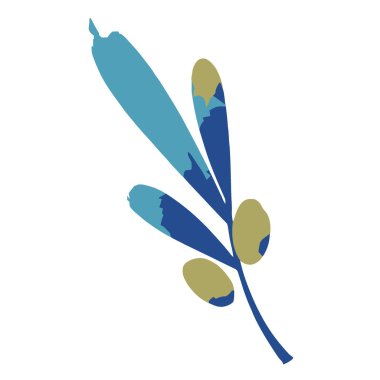 tüy ve çiçek dekoratif ikon vektör illüstrasyon tasarımı