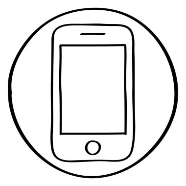 Telefon ikonu. vektör illüstrasyonu