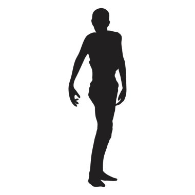 Beyaz arka planda bir kadının silueti..