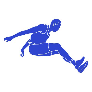 Çalıştırıcının silueti çalışıyor.