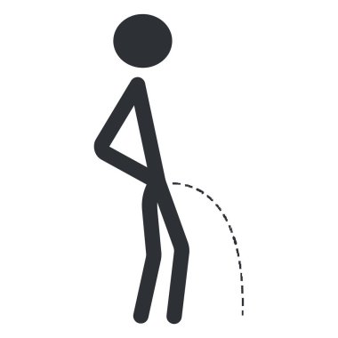 Yürüyen adam kutsal kişilerin resmi, vektör çizim