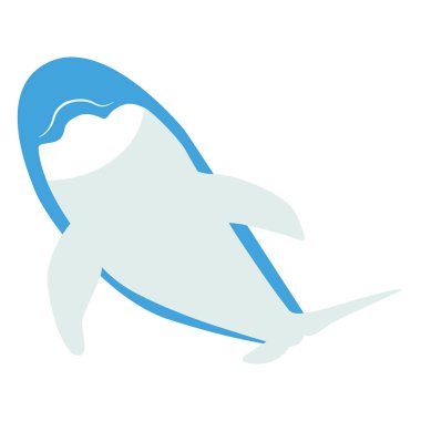 Mavi çizgili köpekbalığının vektör çizimi