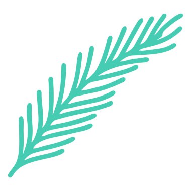 Yapraklı dal doğa izole edilmiş ikon tasarım vektörü illüstrasyonu