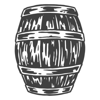 Ahşap varil simgesi, basit tarzı