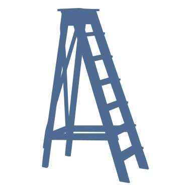 merdiven inşa simgesi beyaz arkaplan vektör illüstrasyonunda izole edilmiş düz stil