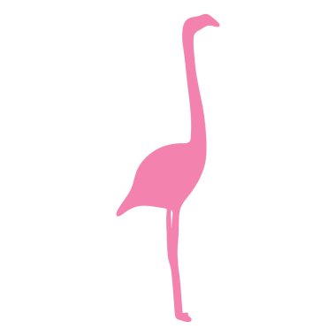 izole edilmiş pembe flamingo siluet vektör tasarımı