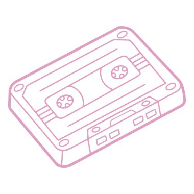 Şerit izole edilmiş simgeyle kaset