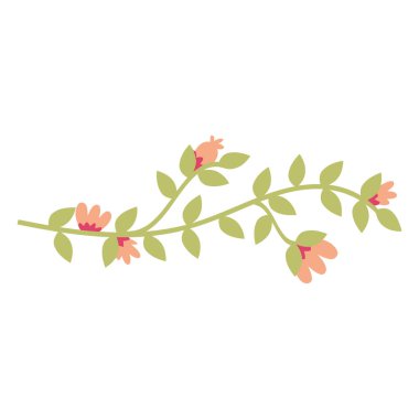 şube ile dekoratif simge vektör çizim tasarım yapraklar