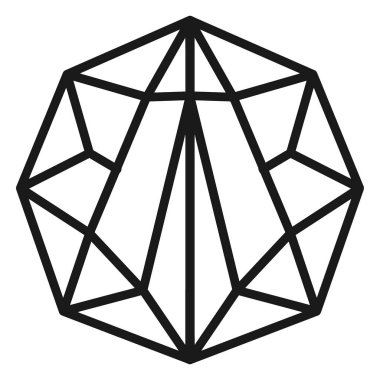 Elmas ikonu. özet çizim vektörü vektörü