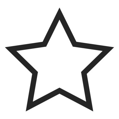 yıldız düz vektör simgesi