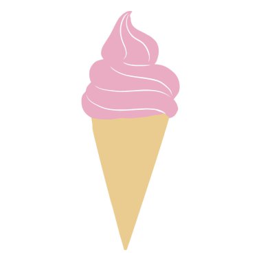 dondurma koni simgesi vektör çizimi tasarımı