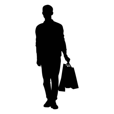 Bir adamın vektör silueti.