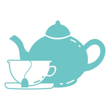 çay fincanı ikonu vektör illüstrasyonu