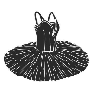 Güzel siyah beyaz elbisesi olan zarif bir siyah-beyaz vektör çizimi. moda ve modern kıyafetler. moda ve şık kıyafetler. bir beyaz üzerinde izole