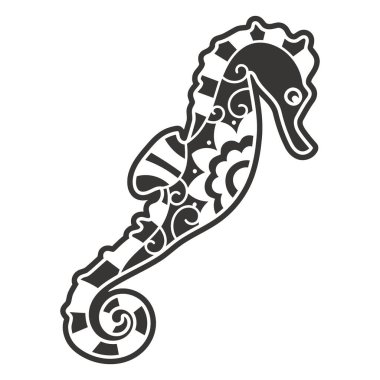 at simgesi çizimi beyaz arkaplanda izole edildi