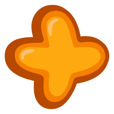 tatlı kurabiye, illüstrasyon, beyaz arkaplanda vektör.