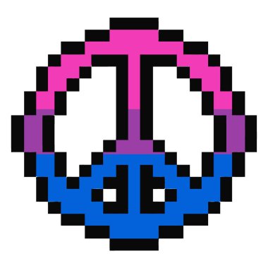 piksel piksel sanat vektörü simgesi