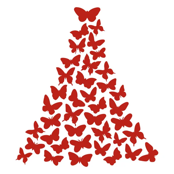 Kelebeklerden yılbaşı ağacı