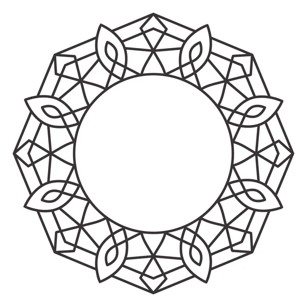 dairesel mandala dekorasyon simgesi