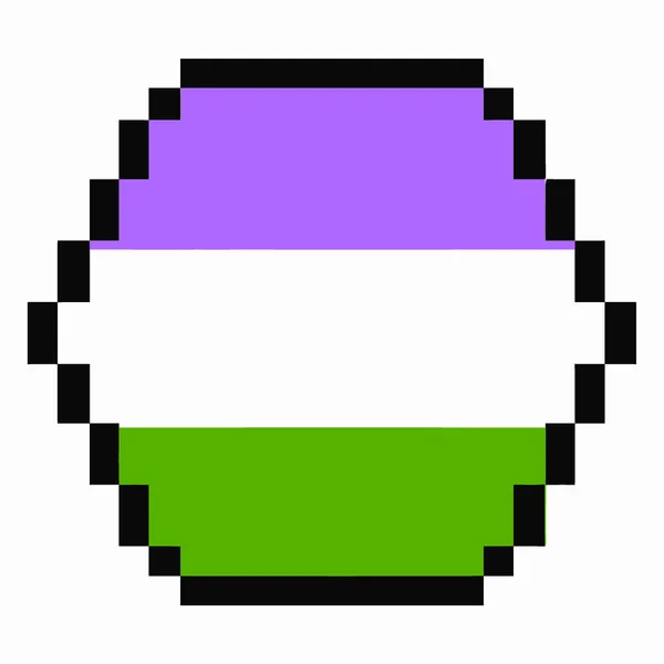 beyaz arkaplanda piksel top simgesi izole edildi