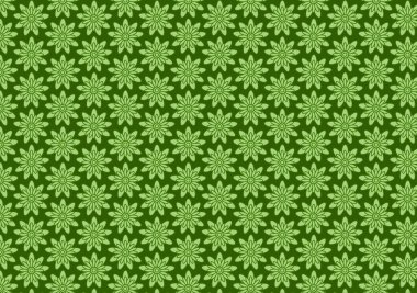 Yeşil renksiz dikişsiz çiçek desenli duvar kağıdı tasarımı