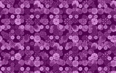 Soyut renkli mor çiçekli element, kusursuz desenli duvar kağıdı tasarımı