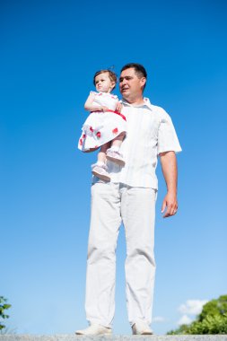 Babalar günü, baba, kız, erkek, kız, Bebek, yürüyüş, oyun, aşk