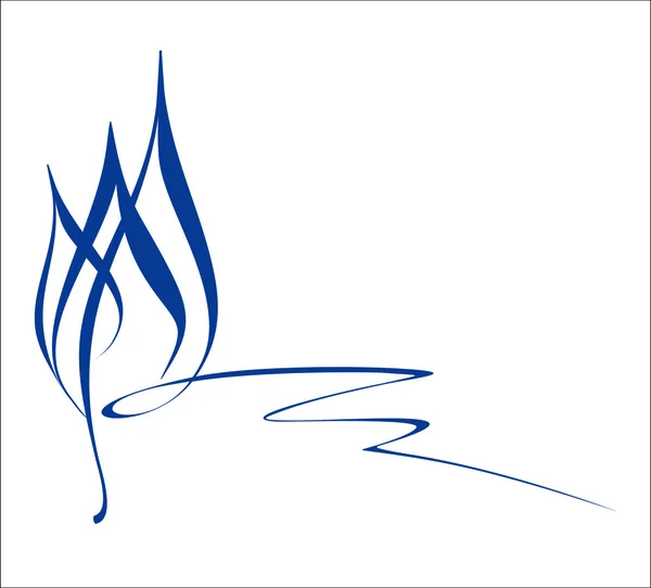 Soyut lotus logo, sembol, simge, grafik, vektör, hat