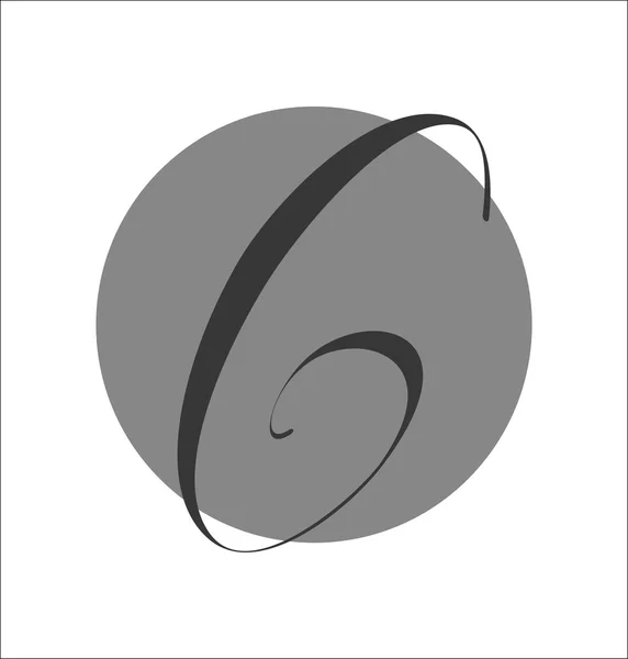 C logo, znak kaligraficzny — Wektor stockowy