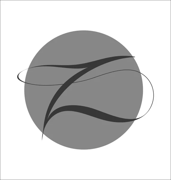 Z logo, znak kaligraficzny — Wektor stockowy
