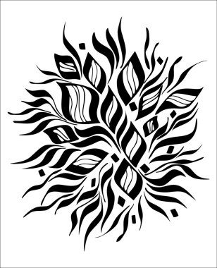 Vektör formatında, hat lotus çiçek süsler