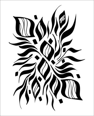 Vektör formatında, hat lotus çiçek süsler