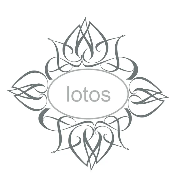 Soyut lotus logo, çerçeve, simge, simge