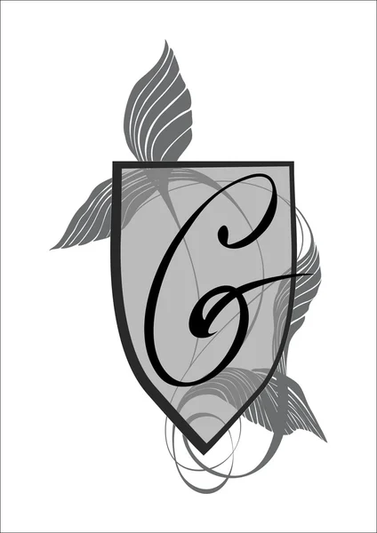 G harfi ile zarif monogram tasarım şablonu.