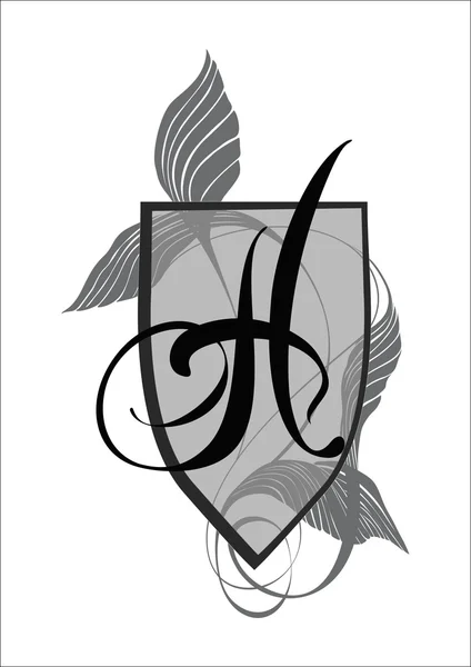 Zarif monogram tasarım şablonu ile harf V.