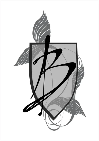 Elegante monogram ontwerpsjabloon met letter B. — Stockvector