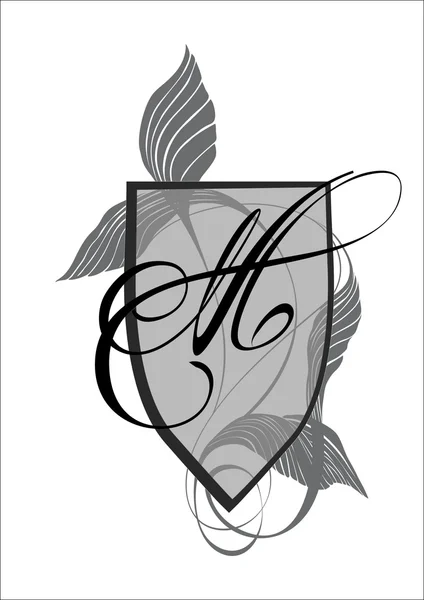 M harfinden zarif monogram tasarım şablonu.